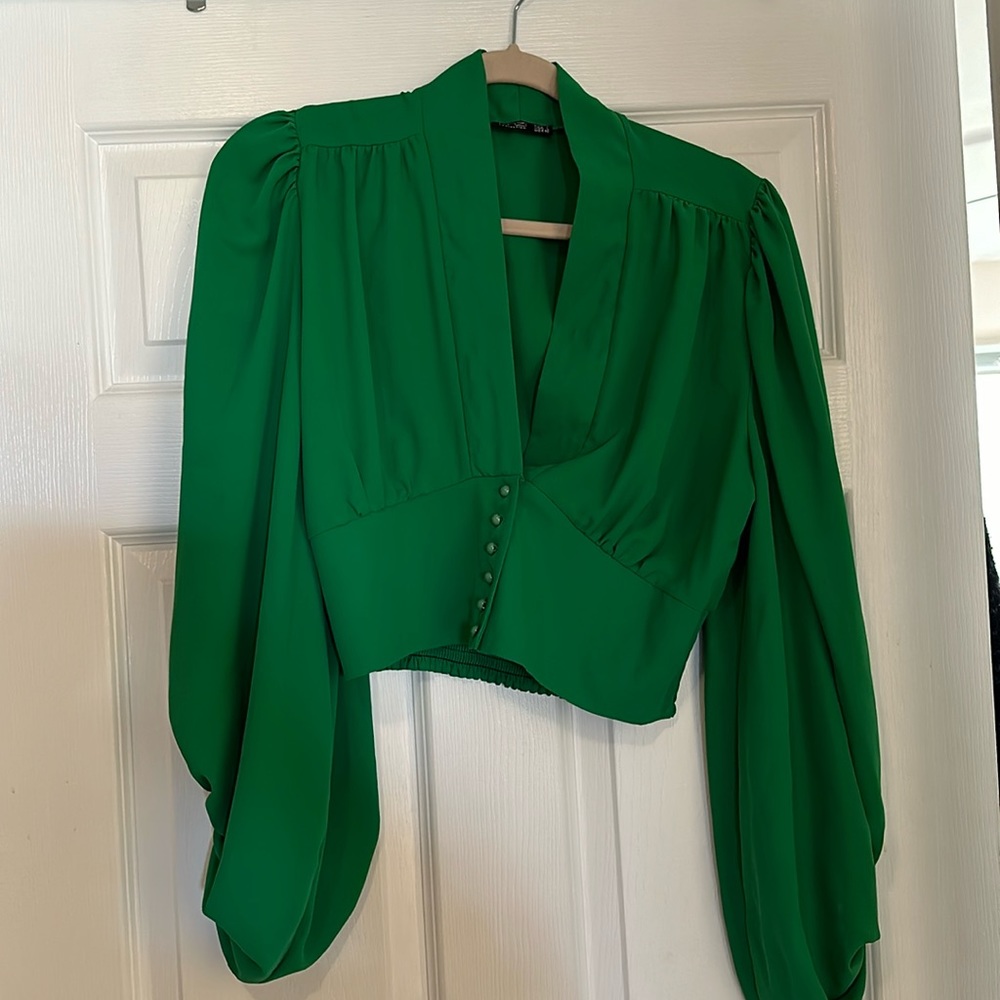 Crop shirt blouse